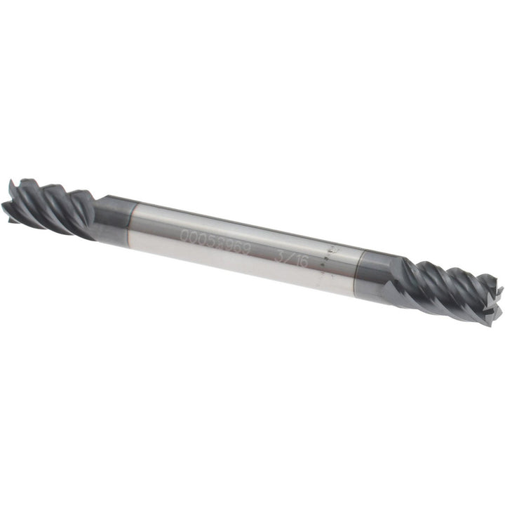 3/16" 5-Flute Solid Carbide Square End Mill, AlTiN - Accupro 12185257