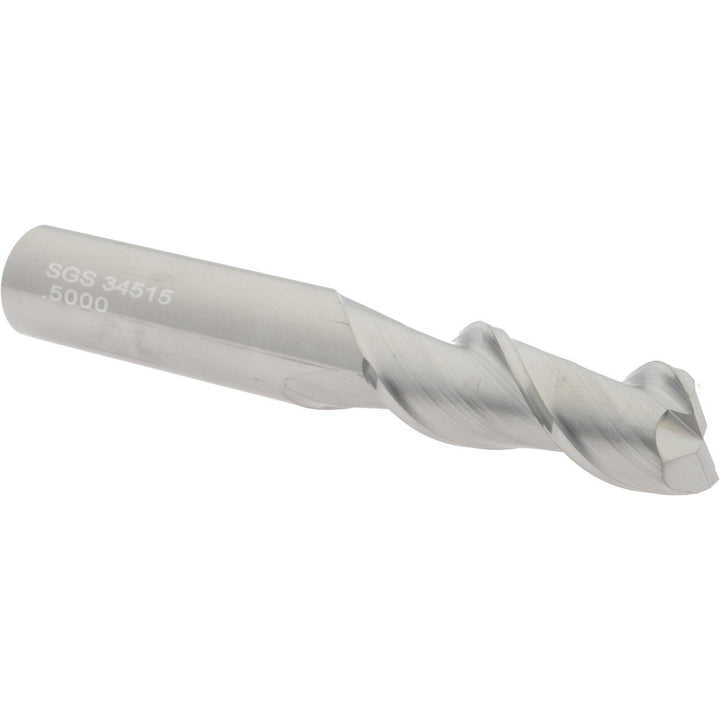 1/2" 2-Flute Solid Carbide Square End Mill - SGS 34515