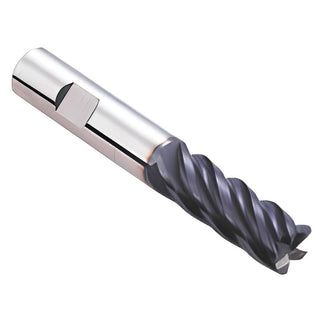 5/8" 5-Flute Solid Carbide Corner Radius & Corner Chamfer End Mill, AlTiN - Iscar 5622532