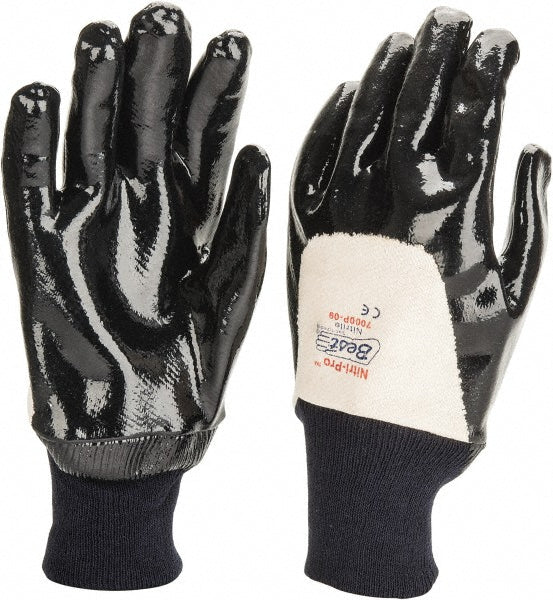 Small White; Navy Blue Cotton Jersey Cut-Resistant Gloves - SHOWA 7000P-08