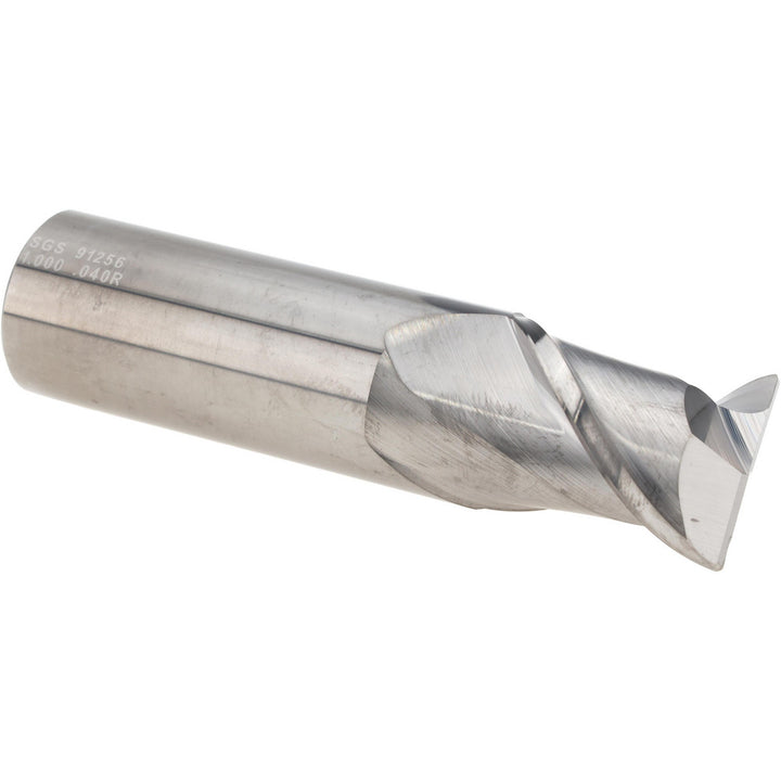 1" 2-Flute Solid Carbide Corner Radius End Mill - SGS 91256