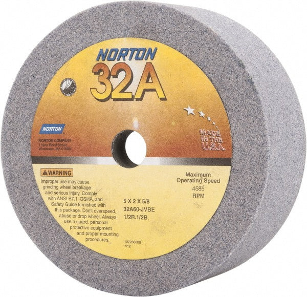5 x 1/2" 60-Grit Aluminum Oxide Grinding & Cutoff Wheel - Norton 66252830987