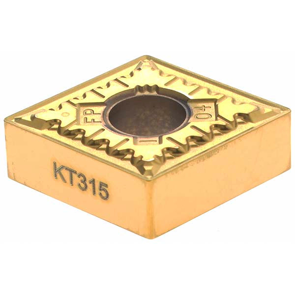 C - Diamond (Rhombic) 80-Deg 1/2" IC Cermet Insert, Grade KT315, TiN - Kennametal 1819206