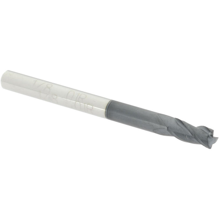1/8" 3-Flute Solid Carbide Corner Radius End Mill, AlTiN - Accupro 12179662