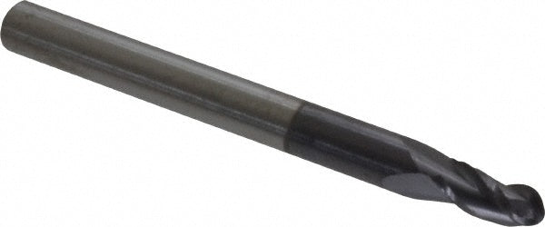 5/32" 3-Flute Solid Carbide Ball End Mill, AlTiN - Accupro 12176711