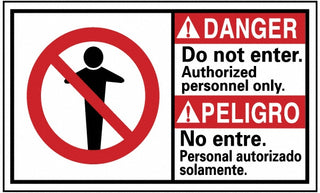 Do not enter.Authorized personnel only. No entre. Personal a Sign - AccuformNMC DBA1P