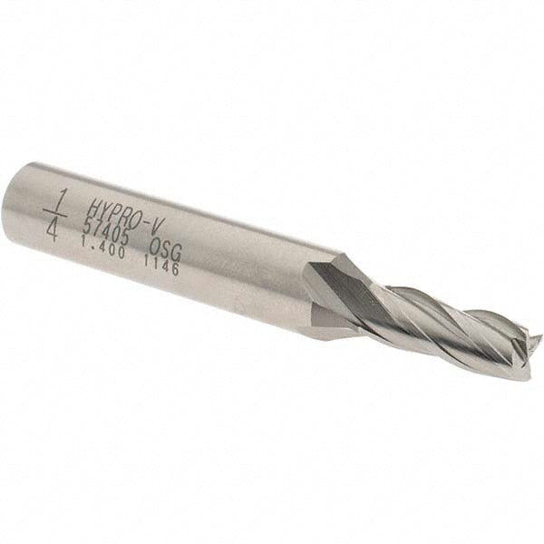 1/4" 4-Flute Vanadium High Speed Steel Square End Mill - OSG 5740500