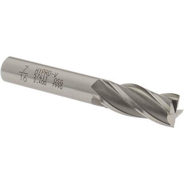 7/16" 4-Flute Vanadium High Speed Steel Square End Mill - OSG 5741100