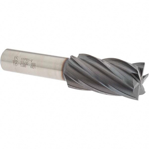 15/16" 6-Flute Vanadium High Speed Steel Square End Mill, TiCN - OSG 5743008