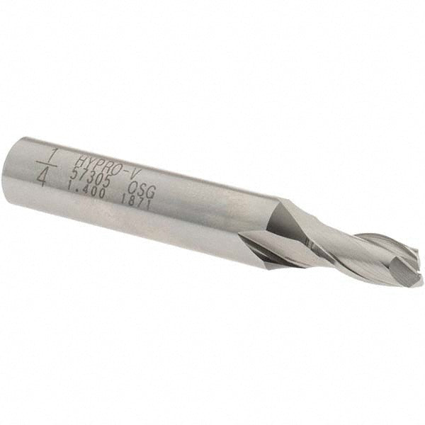 1/4" 2-Flute Vanadium High Speed Steel Square End Mill - OSG 5730500