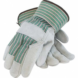 Large Green Split Cowhide General Purpose Gloves - PIP 84-6532/L