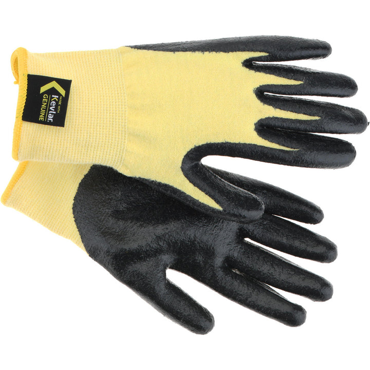 Medium Black; Yellow Kevlar Cut Resistant Gloves - PRO-SAFE 09-K1450NB/M