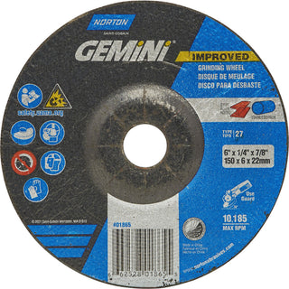 6 x 1/4" Aluminum Oxide Grinding & Cutoff Wheel - Norton 66252801865
