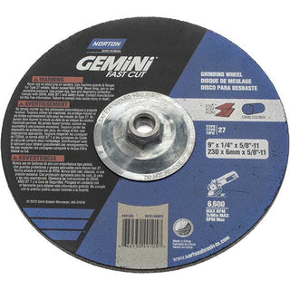 9 x 1/4" Aluminum Oxide Grinding & Cutoff Wheel - Norton 66253049105