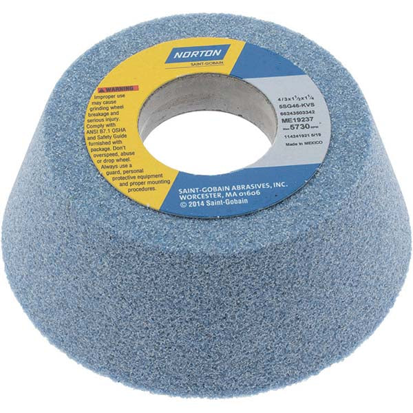 4 x 1/4" 46-Grit Ceramic Alumina Grinding & Cutoff Wheel - Norton 66243503342