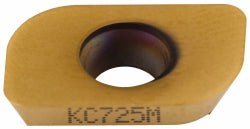 LFEW150316ERLN Solid Carbide Insert, Grade KC725M, TiN - Kennametal 1184129