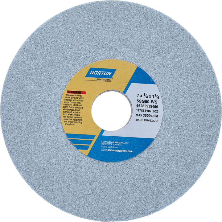 7 x 1/4" 60-Grit Ceramic Grinding & Cutoff Wheel - Norton 66252939459