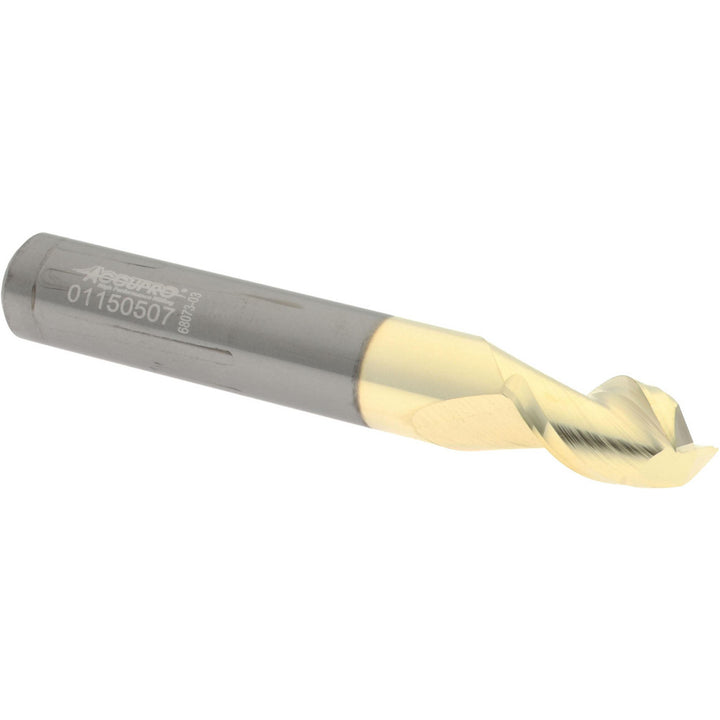 11/32" 2-Flute Solid Carbide Square End Mill, ZrN - Accupro 313153