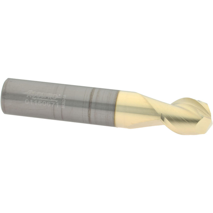 5/8" 2-Flute Solid Carbide Square End Mill, ZrN - Accupro 313362