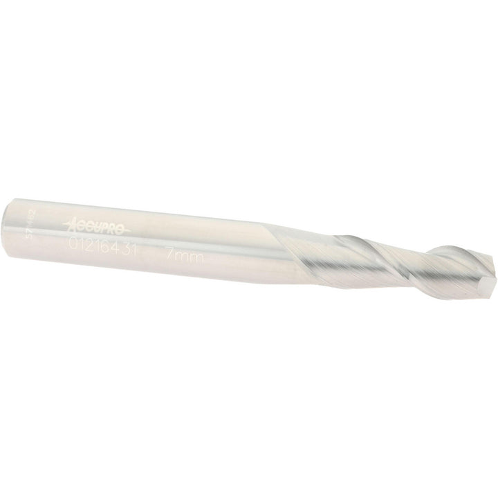0.2756" 2-Flute Solid Carbide Square End Mill - Accupro 12181356