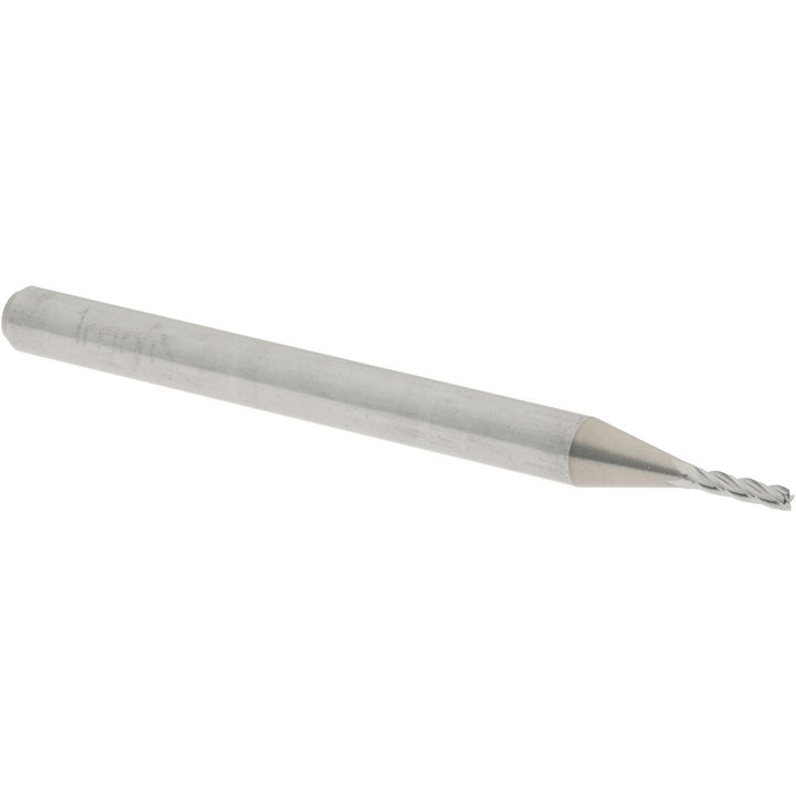 0.0394" 4-Flute Solid Carbide Square End Mill - Accupro 12182322