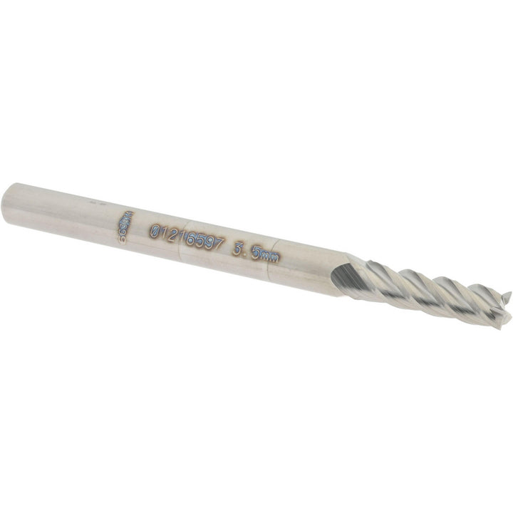 0.1380" 4-Flute Solid Carbide Square End Mill - Accupro 12182394
