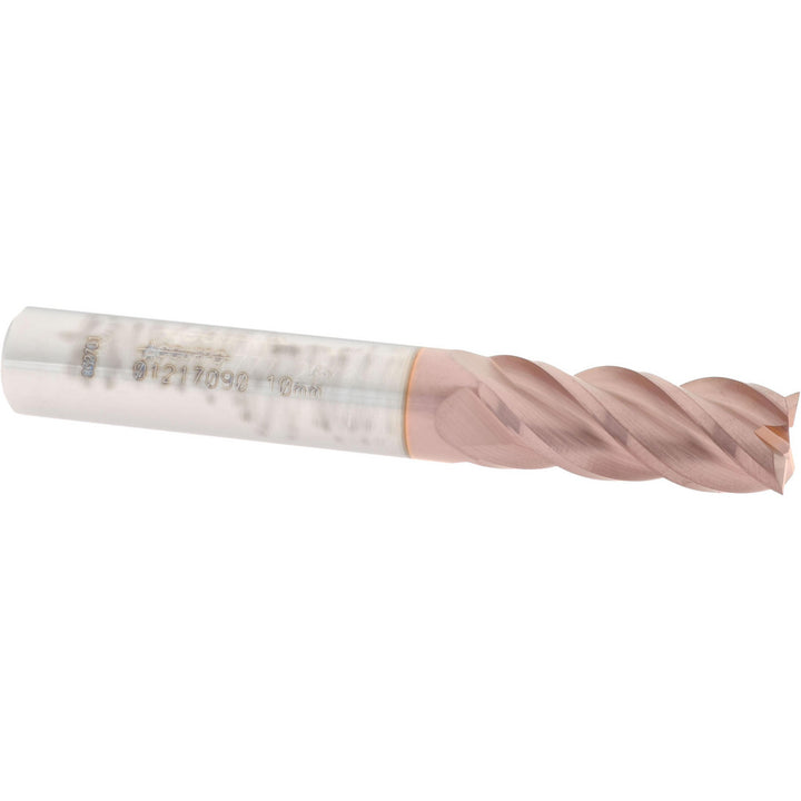 0.3937" 4-Flute Solid Carbide Square End Mill, TiCN - Accupro 12182559