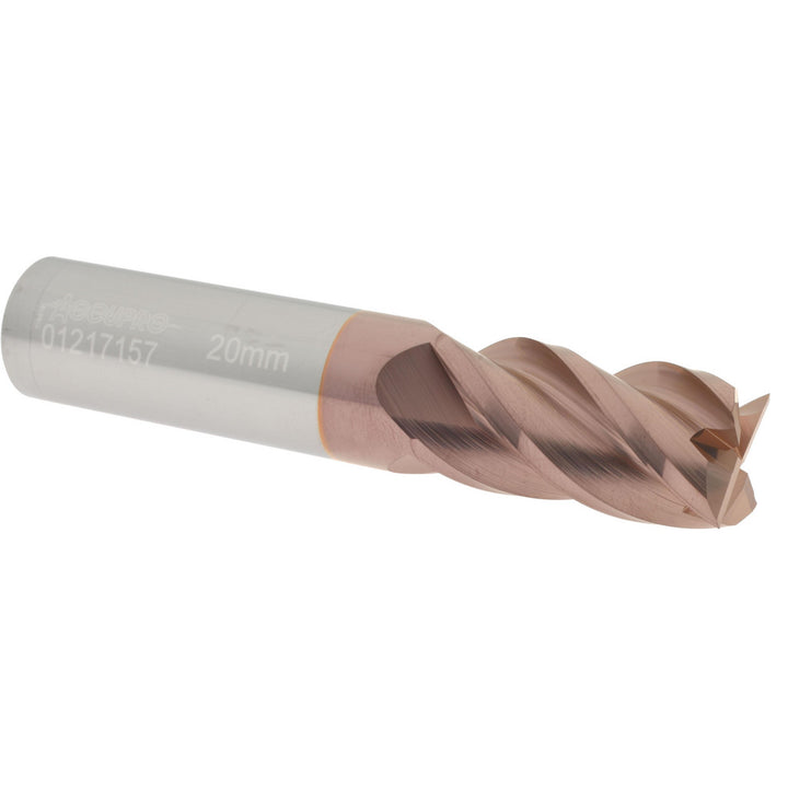 0.7874" 4-Flute Solid Carbide Square End Mill, TiCN - Accupro 12182683