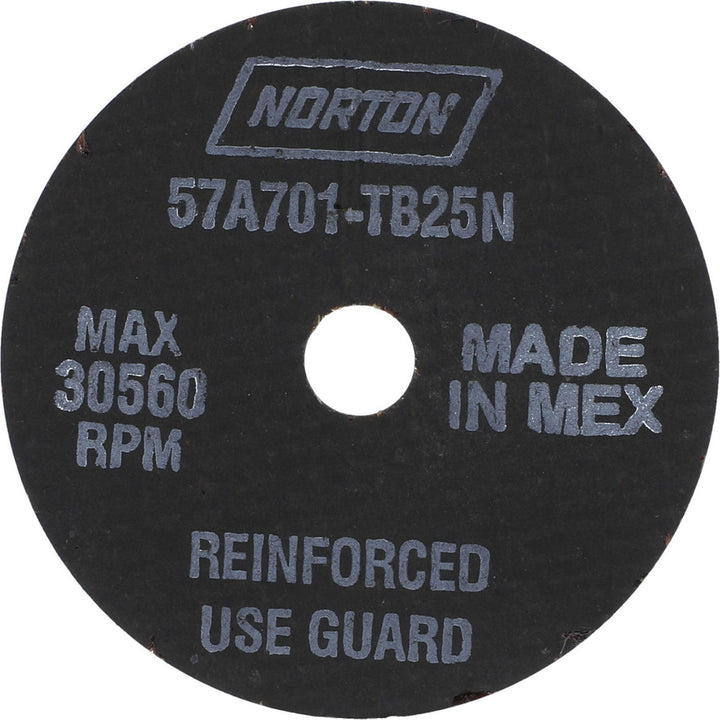 2-1/2 x 1/16" 70-Grit Aluminum Oxide Grinding & Cutoff Wheel - Norton 66243522372