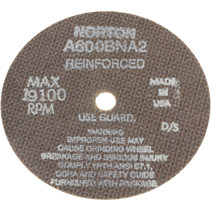4" 60-Grit Aluminum Oxide Grinding & Cutoff Wheel - Norton 66243529516