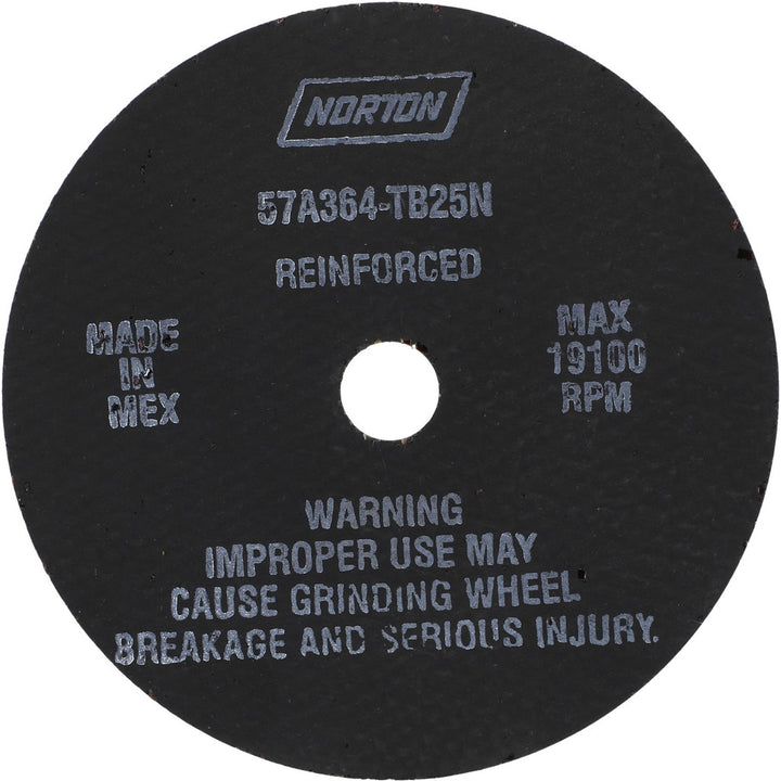 4 x 1/16" 36-Grit Aluminum Oxide Grinding & Cutoff Wheel - Norton 66243522502