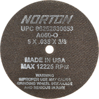 5" 60-Grit Aluminum Oxide Grinding & Cutoff Wheel - Norton 66252830653