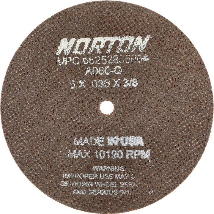 6" 60-Grit Aluminum Oxide Grinding & Cutoff Wheel - Norton 66252835064