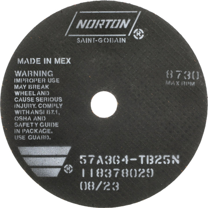 7 x 1/16" 36-Grit Aluminum Oxide Grinding & Cutoff Wheel - Norton 66252922675