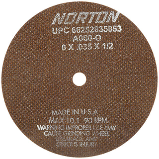 8" 60-Grit Aluminum Oxide Grinding & Cutoff Wheel - Norton 66253043014