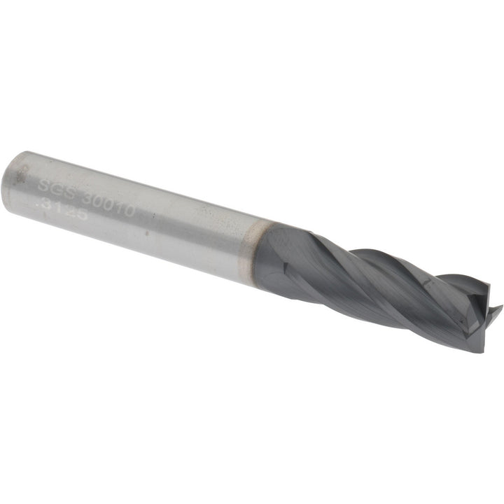 5/16" 4-Flute Solid Carbide Square End Mill, AlTiN - SGS 30010