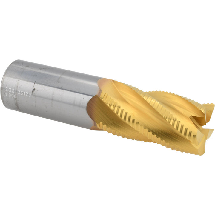 1" 5-Flute Solid Carbide Roughing End Mill, TiN - SGS 36129