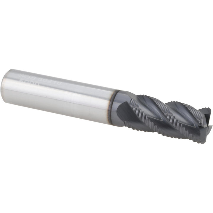 0.5" 4-Flute Solid Carbide Roughing End Mill, AlTiN - SGS 36218