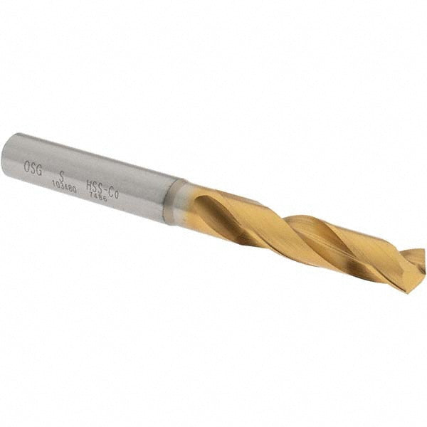 Letter S Cobalt High Speed Steel Drill Bit, TiN, 130° point - OSG 10348005