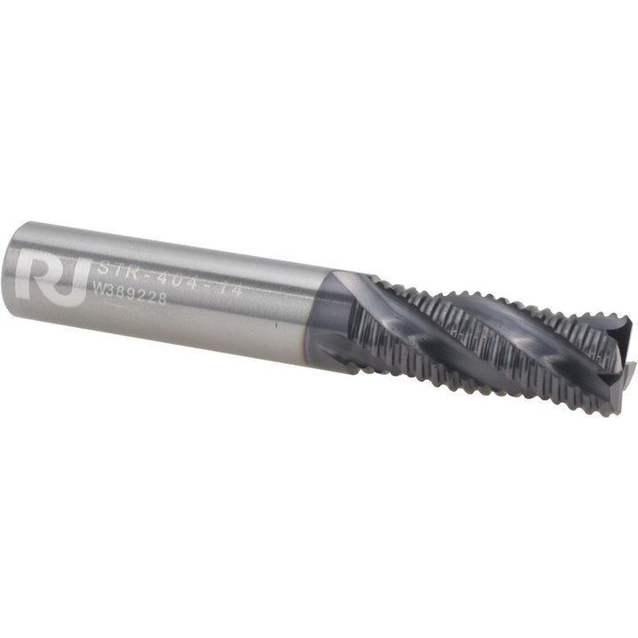 0.4375" 4-Flute Solid Carbide Roughing End Mill, AlTiN - RobbJack STR-404-14-A