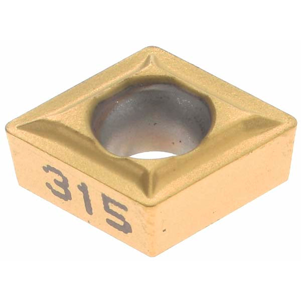 C - Diamond (Rhombic) 80-Deg 1/4" IC Cermet Insert, Grade KT315, TiN - Kennametal 1869964