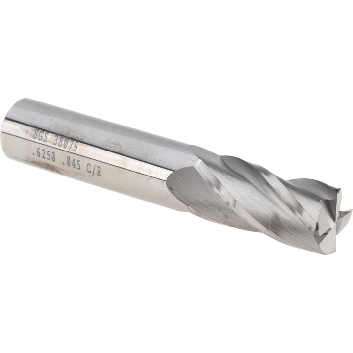 5/8" 4-Flute Solid Carbide Corner Radius End Mill - SGS 38079