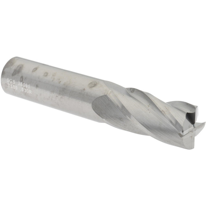 3/4" 4-Flute Solid Carbide Corner Radius End Mill - SGS 38091