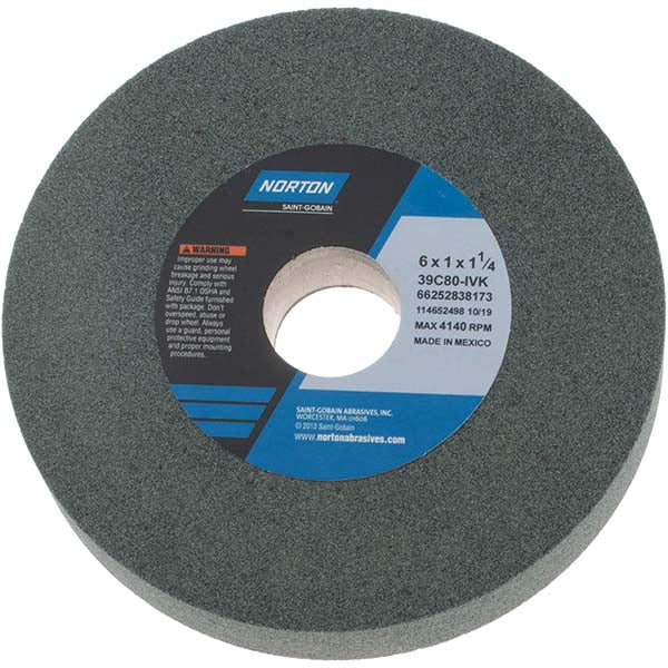 6 x 1" 80-Grit Silicon Carbide Grinding & Cutoff Wheel - Norton 66252838173