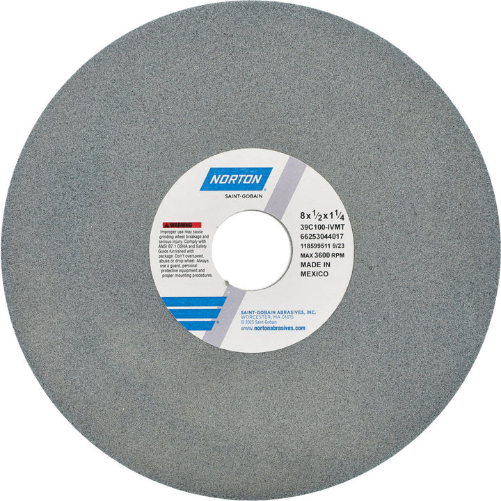 8 x 1/2" 100-Grit Silicon Carbide Grinding & Cutoff Wheel - Norton 66253044017