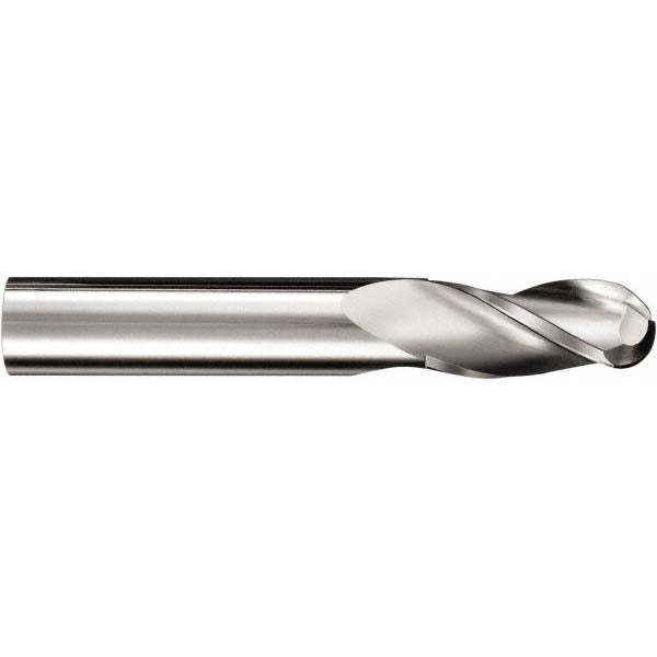1/4" 3-Flute Solid Carbide Ball End Mill, TiB2 - SGS 34973