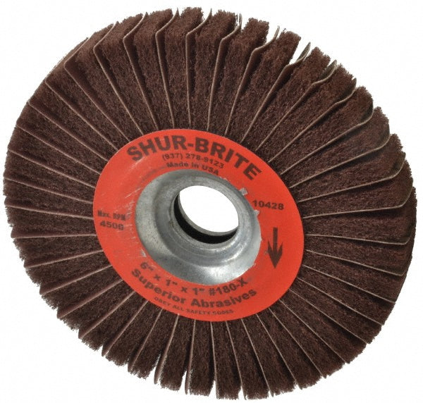 6" 180-Grit Aluminum Oxide Flap Wheel - Superior Abrasives A009146