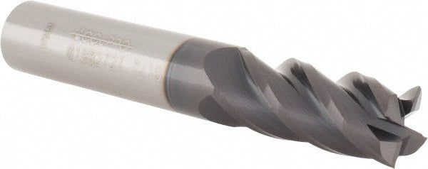7/16" 4-Flute Solid Carbide Square End Mill, AlTiN - Accupro 12182573