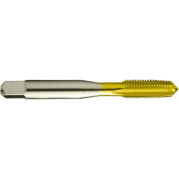 M5x0.8 Metric Coarse High-Speed Steel Standard Tap, TiN - Greenfield Threading 328698