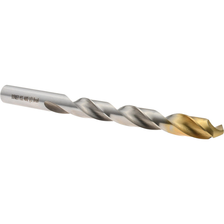 1/2" HSS Drill Bit, TiN, 118° point - Dormer Pramet 5966617